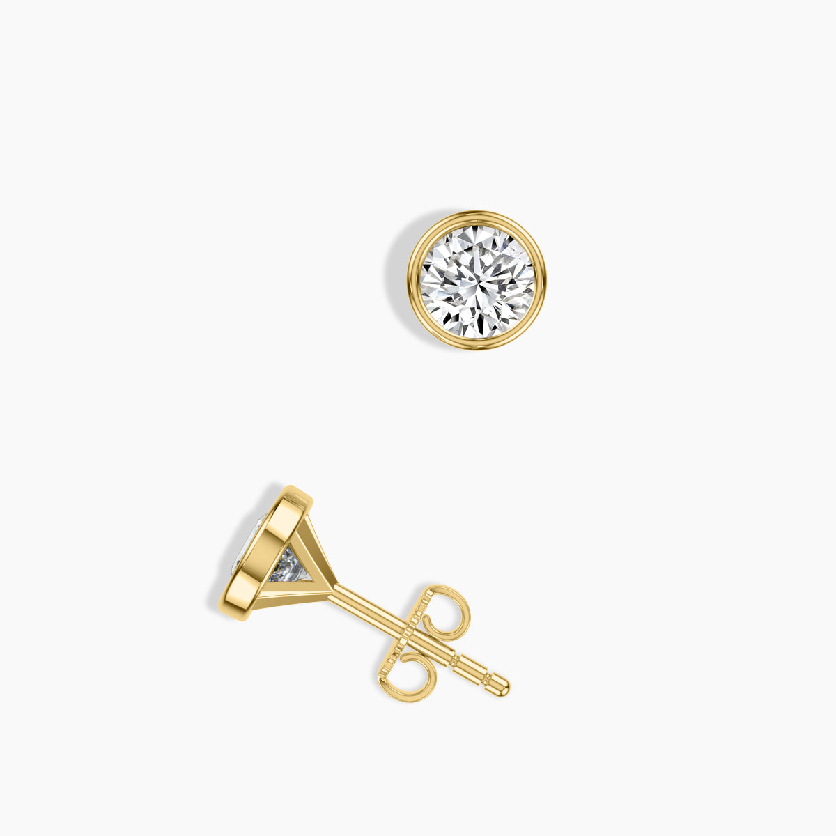 0.50 CTW Bezel-Set Martini Stud 14K Gold