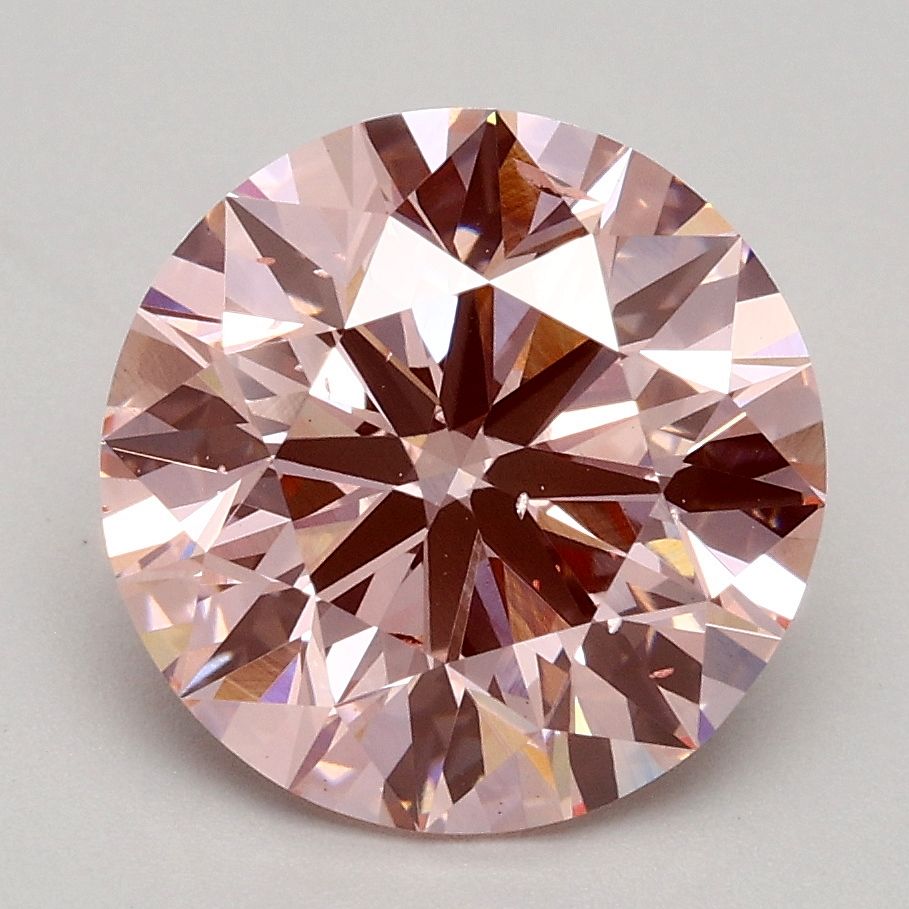 2.50 Carat Round Cut Fancy Pink