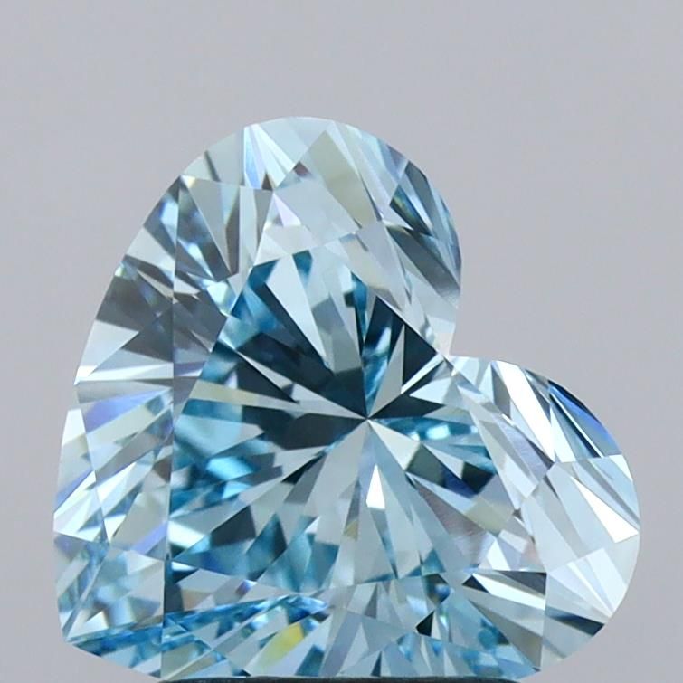 2.09 Carat Heart Cut Fancy Blue