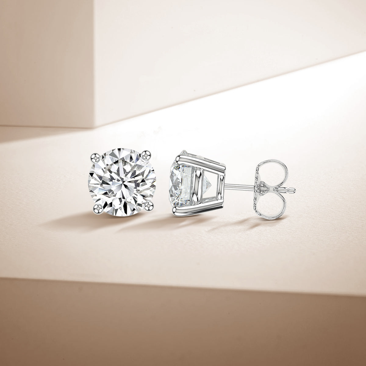 1 CTW Grown Diamond Stud Earrings in 14K Gold
