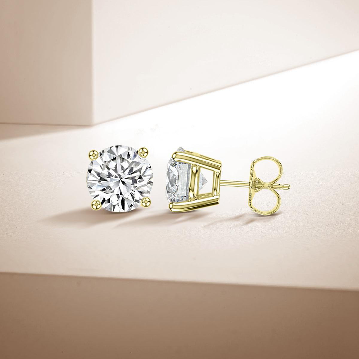 1 CTW Grown Diamond Stud Earrings in 14K Gold