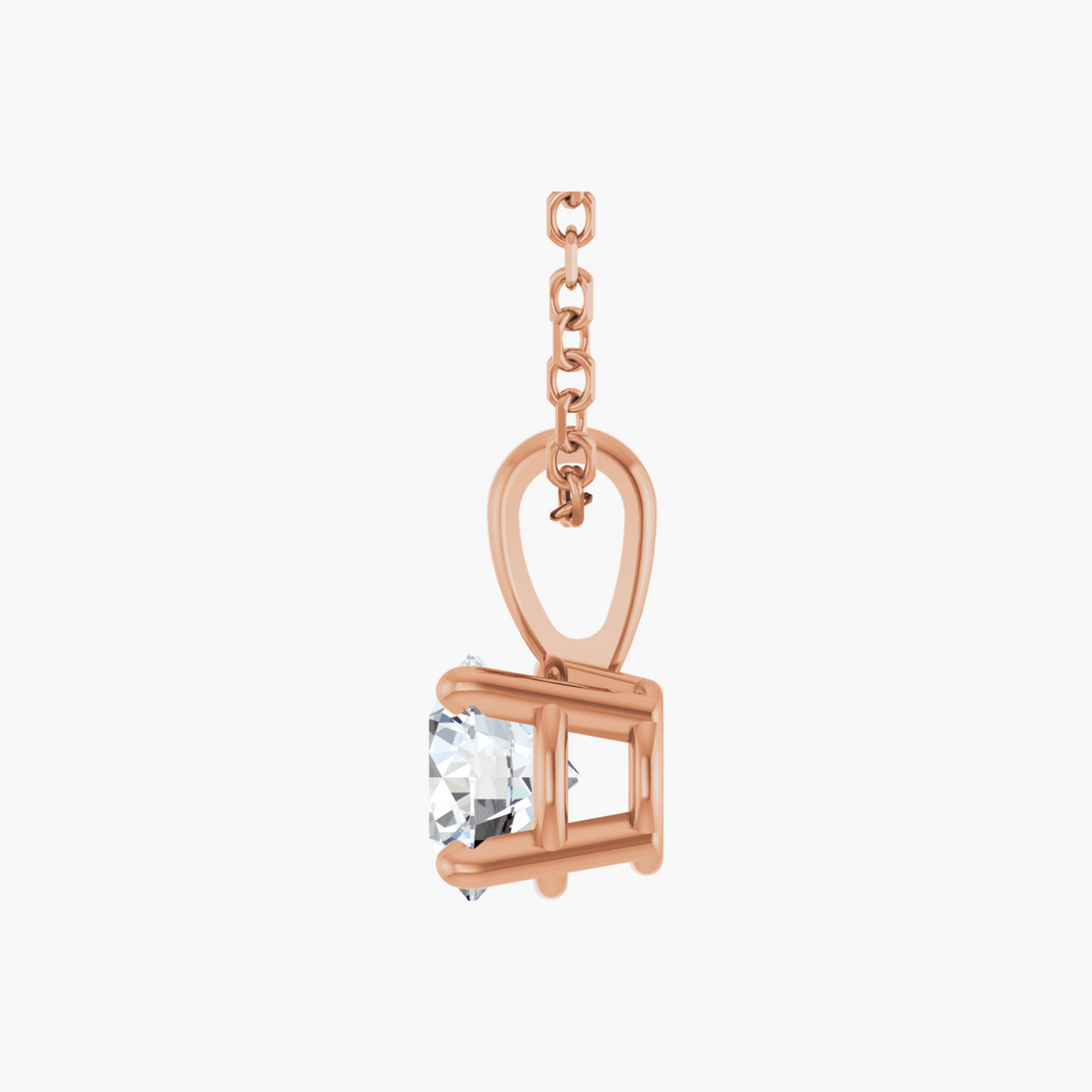 Lab Grown Diamond Solitaire Necklace in 14K Gold