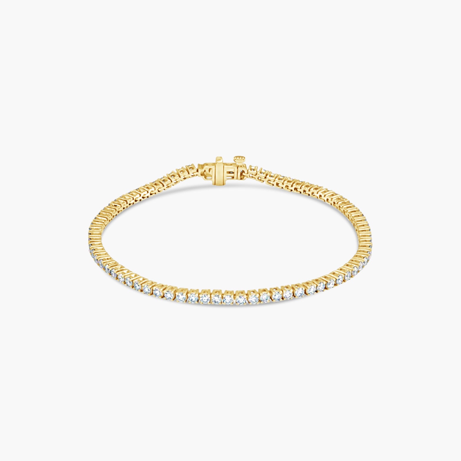 10 CTW Classic Diamond Tennis (DE, VVS2) – 14K Yellow Gold