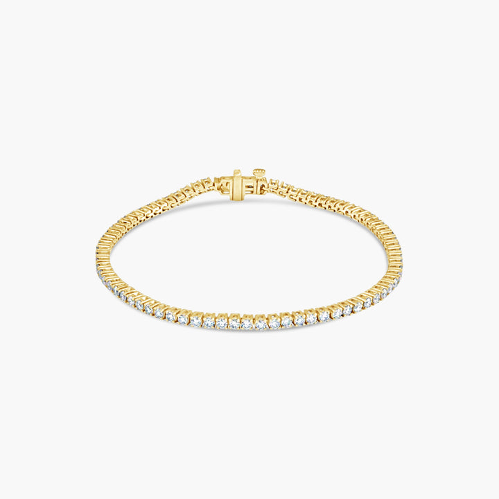 3 CTW Classic Lab-Grown Diamond Tennis Bracelet – 14K Yellow Gold