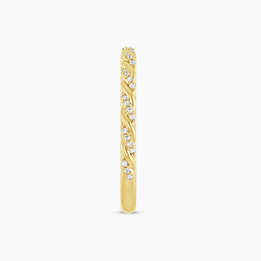 1/10 CTW Lab-Grown Diamond Pave Twisted Rope Band