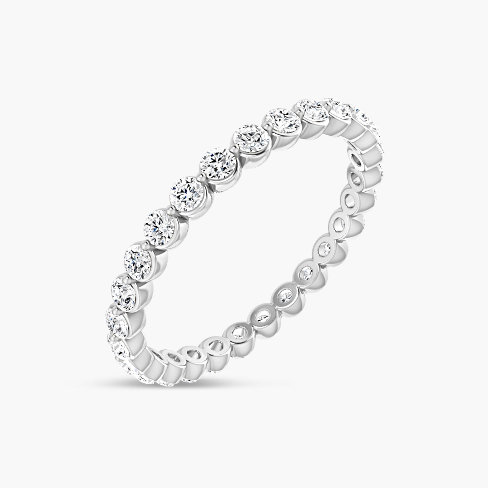 Lab-Grown Diamond Bezel Eternity Band