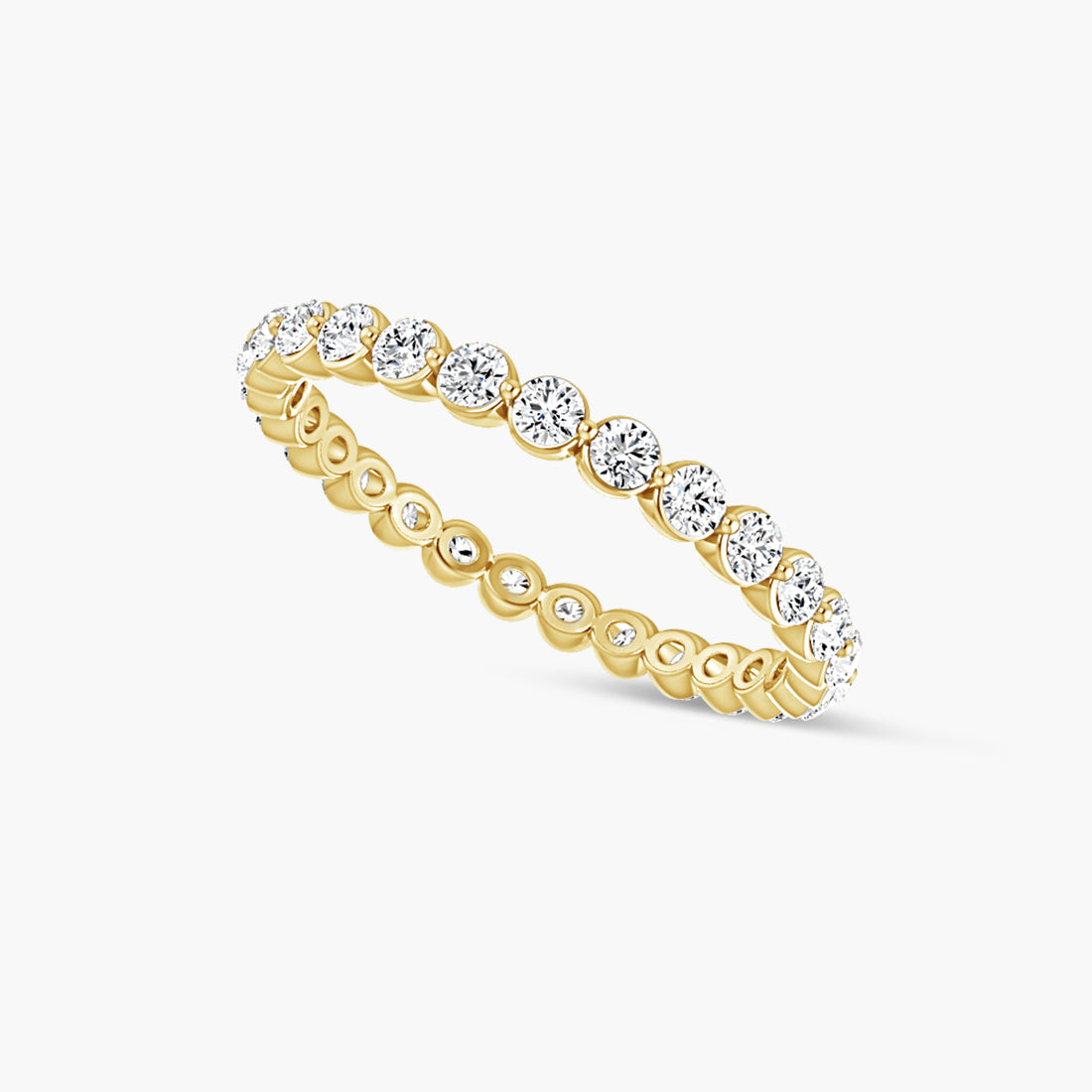 Lab-Grown Diamond Bezel Eternity Band
