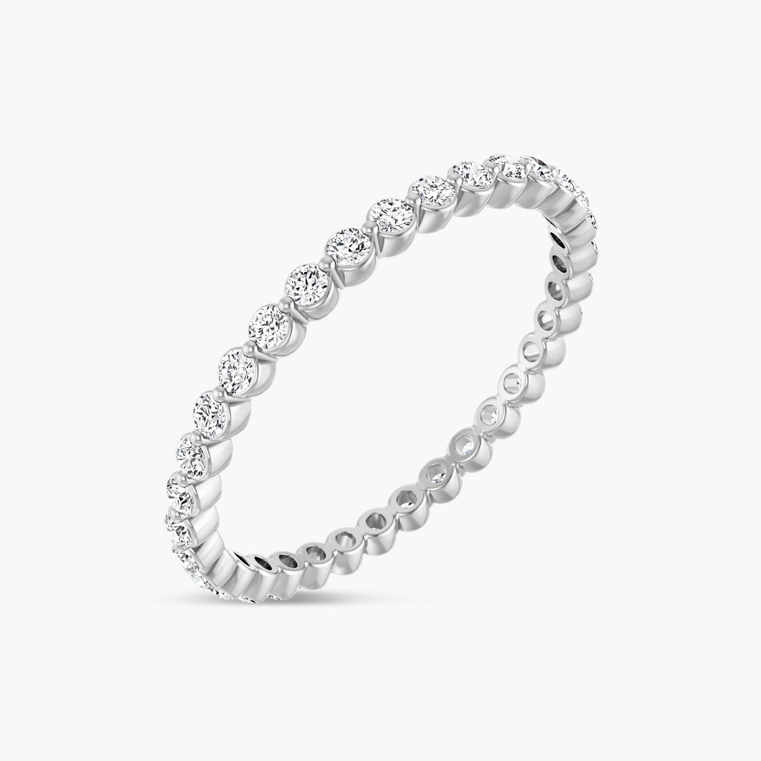 Lab-Grown Diamond Bezel Eternity Band