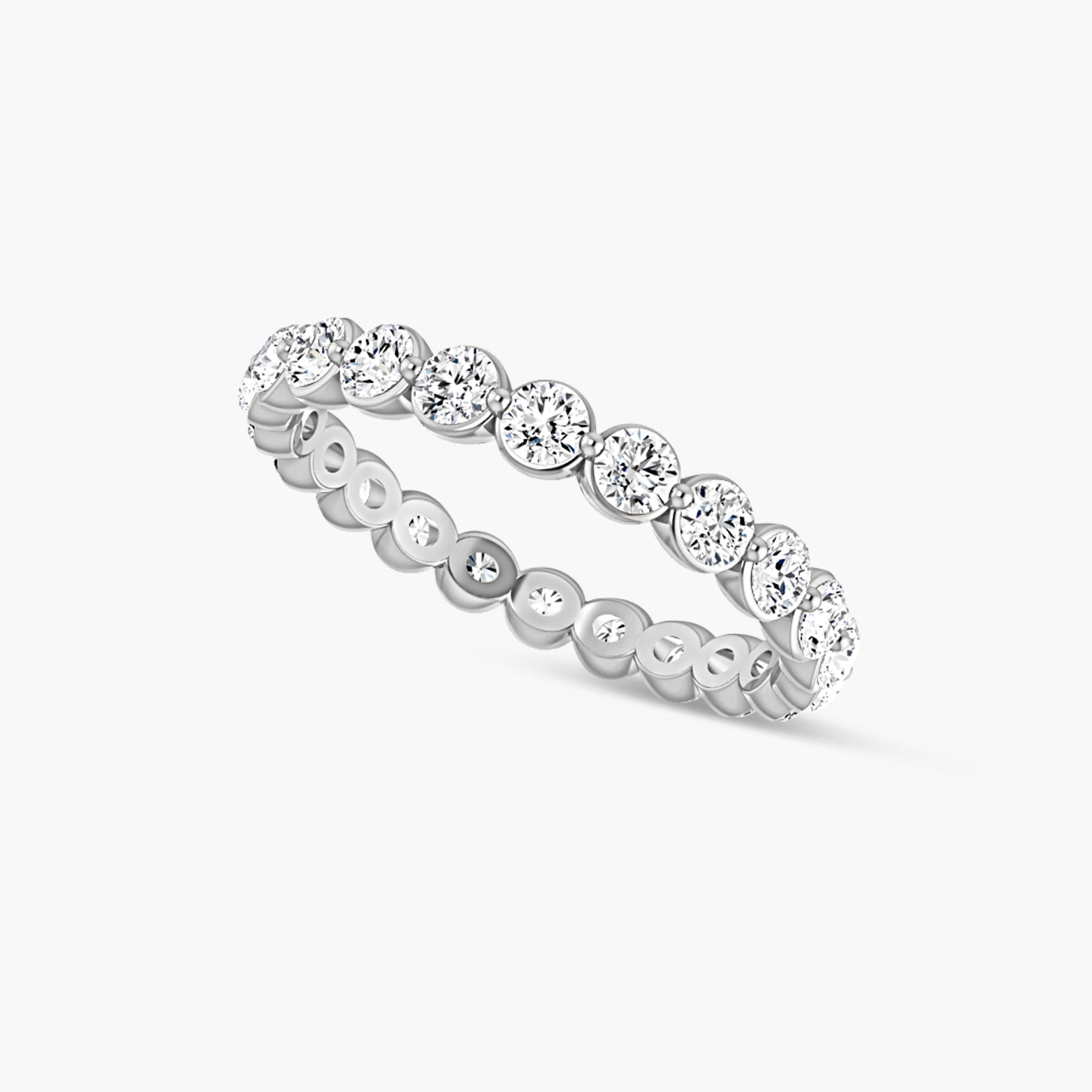Lab-Grown Diamond Bezel Eternity Band