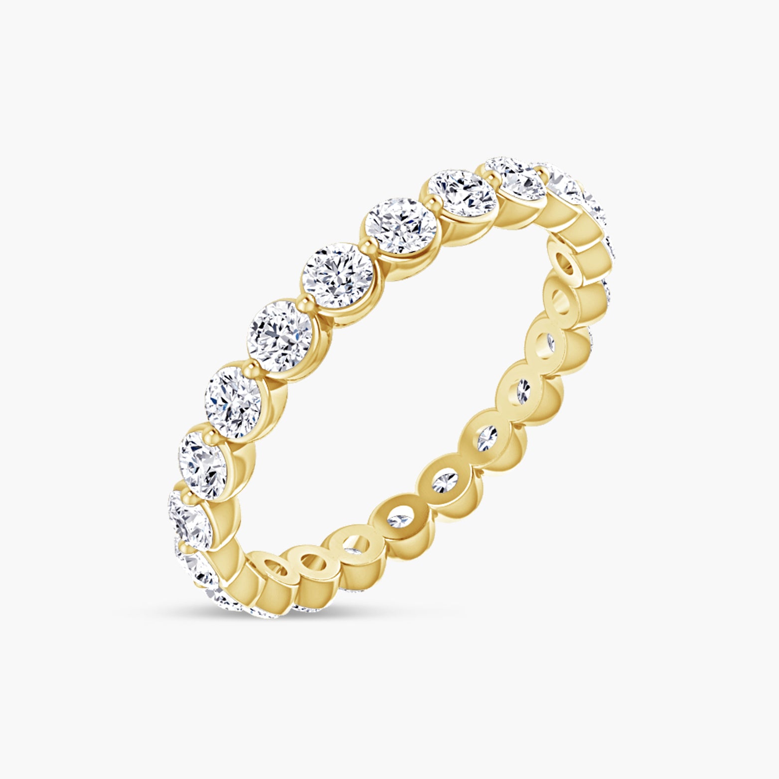 Lab-Grown Diamond Bezel Eternity Band