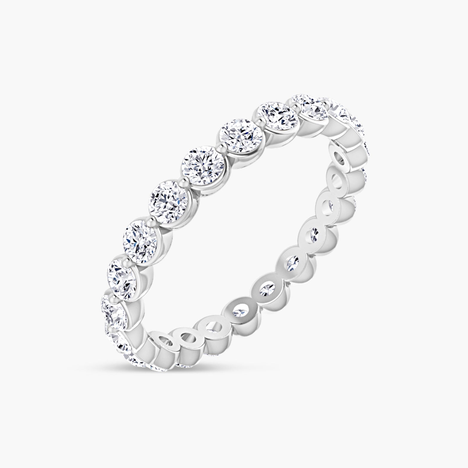 Lab-Grown Diamond Bezel Eternity Band