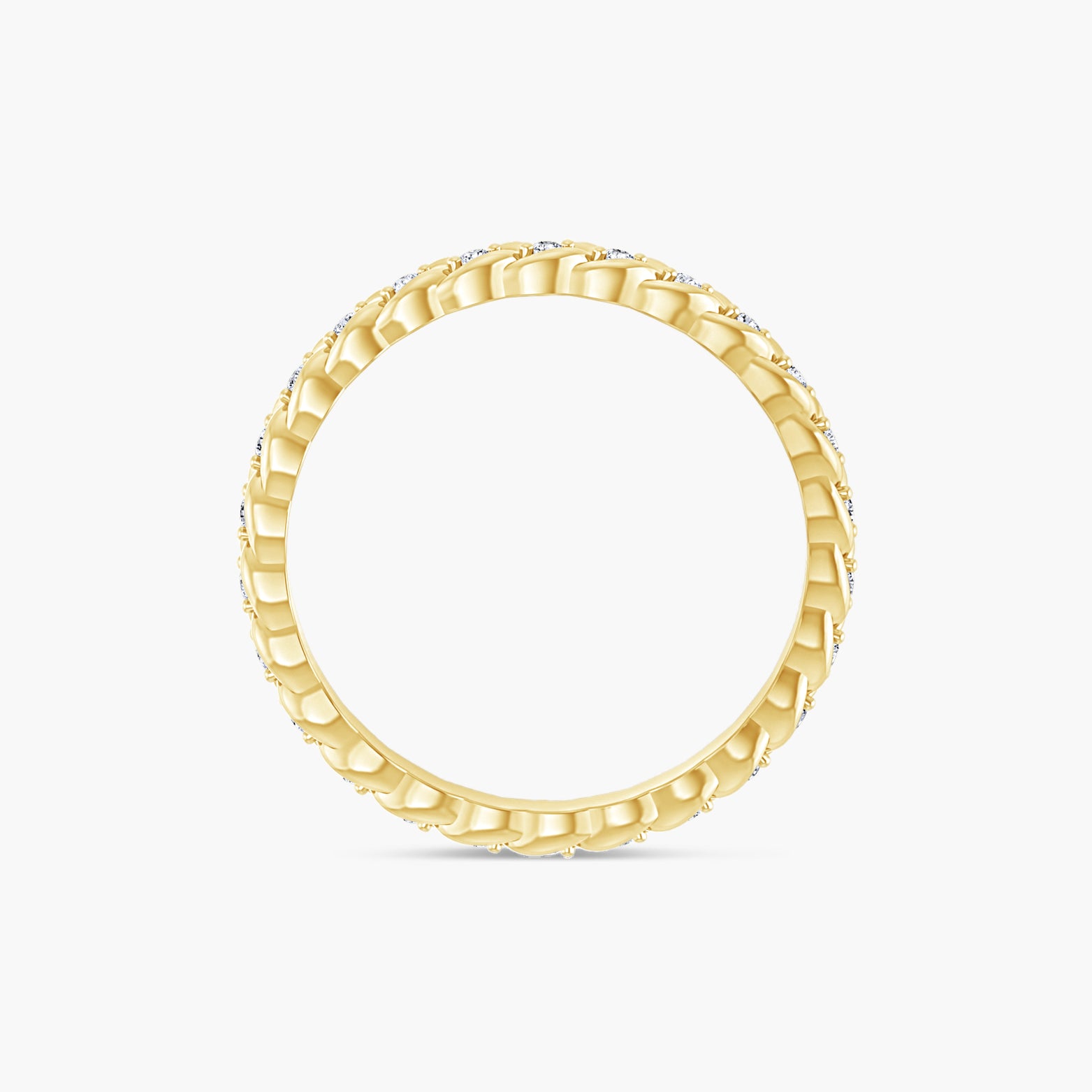 1/5 CTW Lab-Grown Diamond Rope Eternity Band