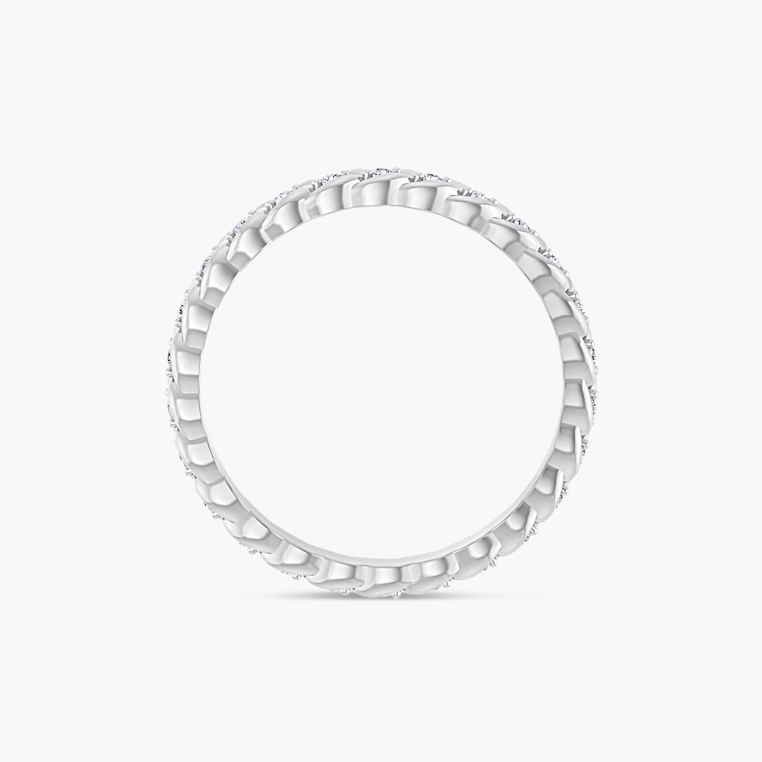 1/5 CTW Lab-Grown Diamond Rope Eternity Band