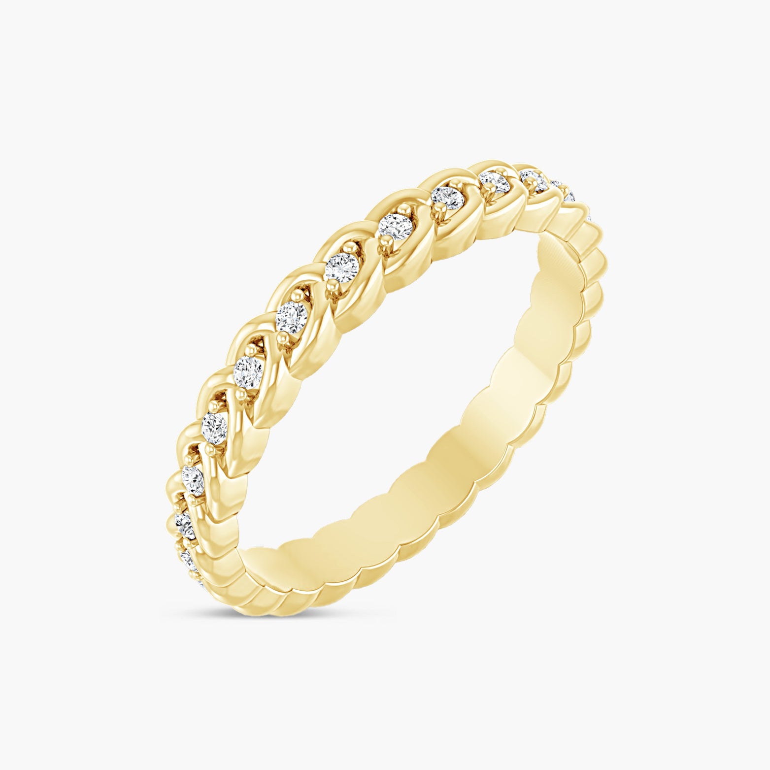 1/5 CTW Lab-Grown Diamond Rope Eternity Band