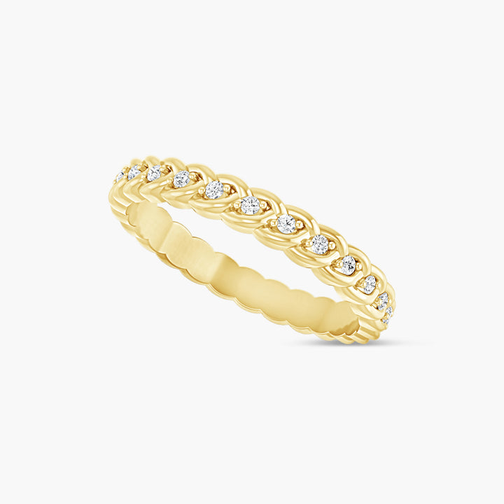 1/5 CTW Lab-Grown Diamond Rope Eternity Band