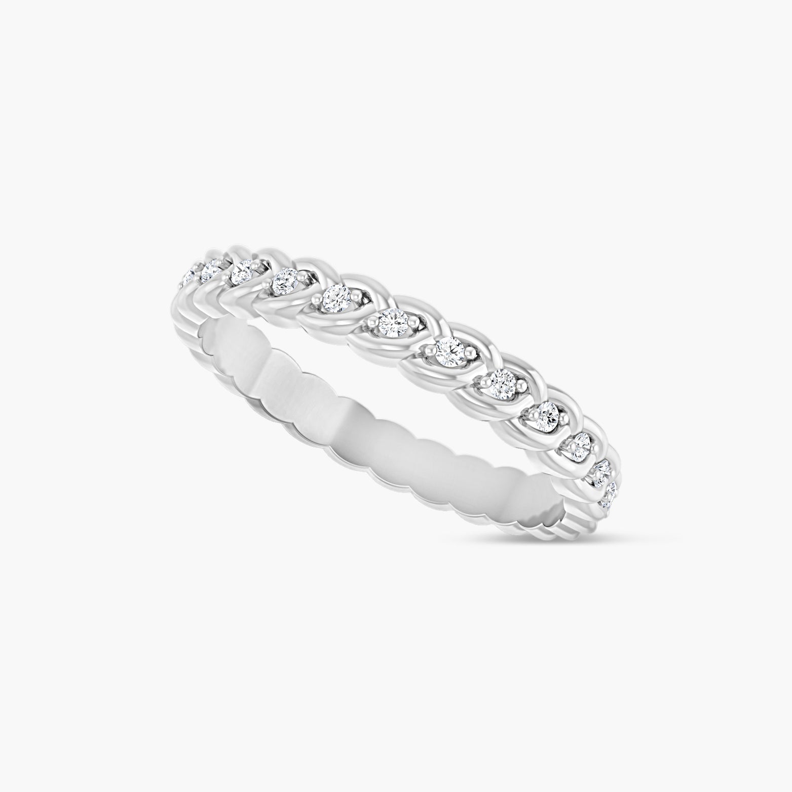 1/5 CTW Lab-Grown Diamond Rope Eternity Band