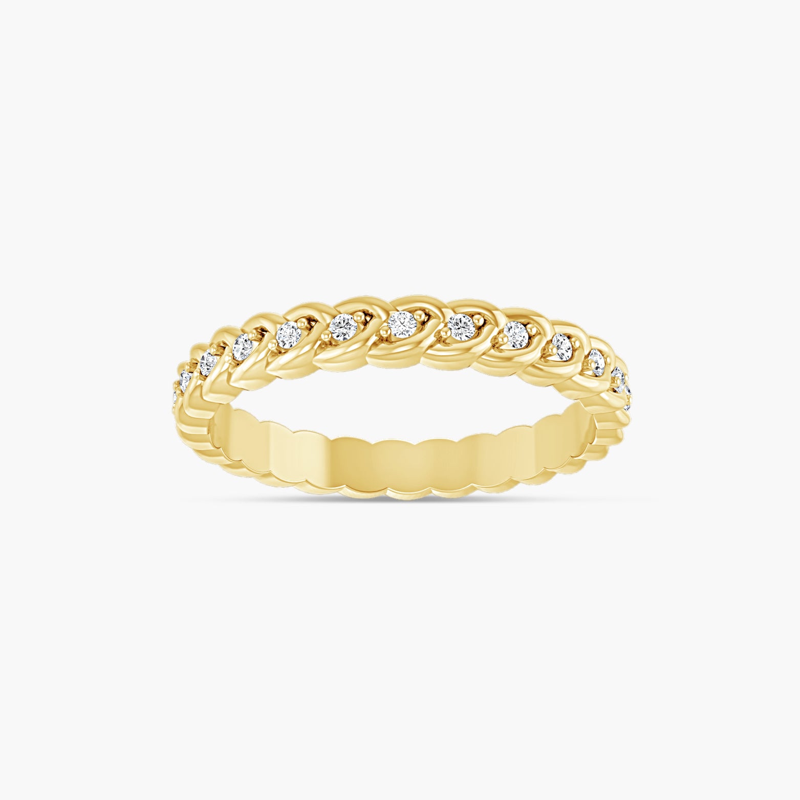 1/5 CTW Lab-Grown Diamond Rope Eternity Band