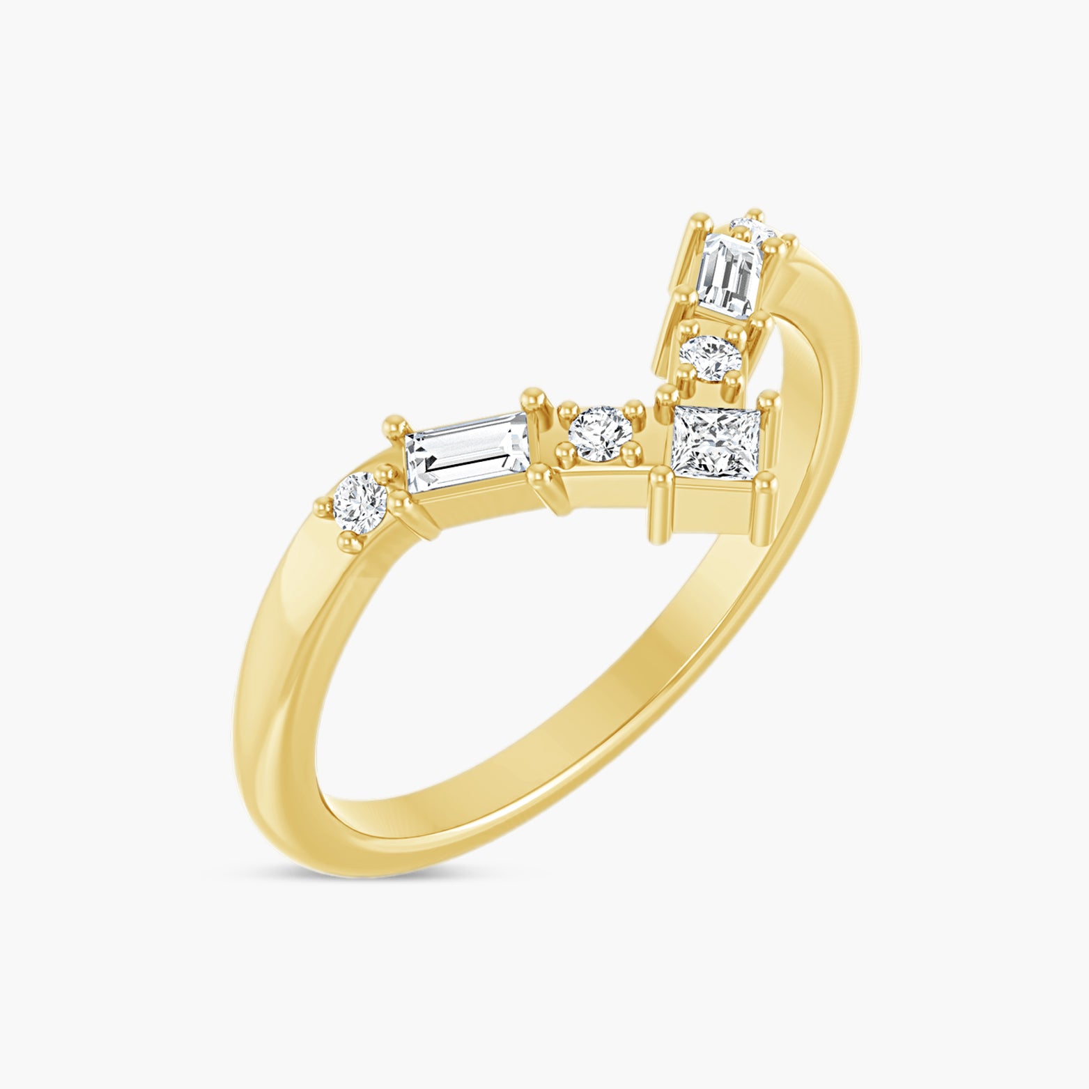 Lab-Grown Diamond Contour Band