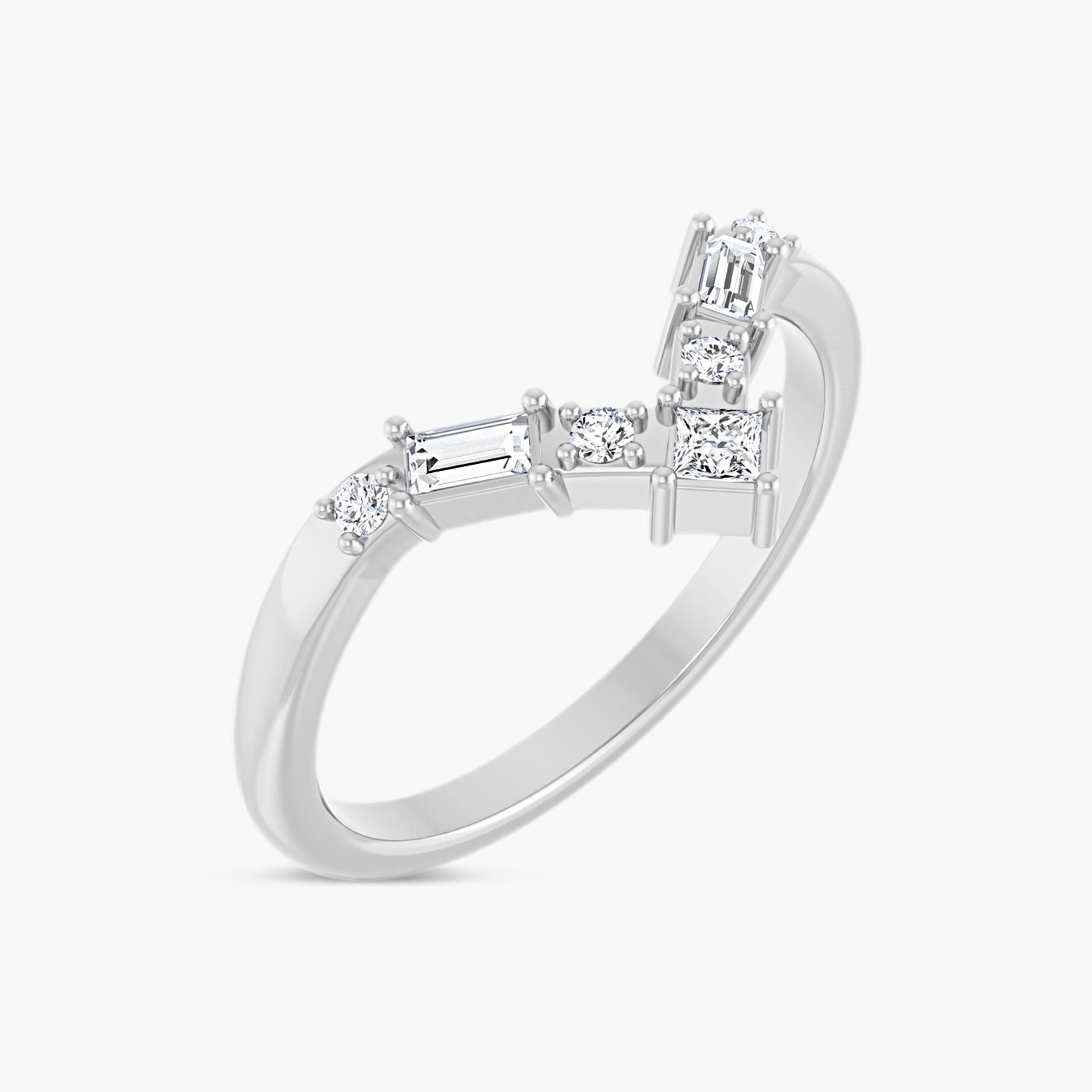 Lab-Grown Diamond Contour Band