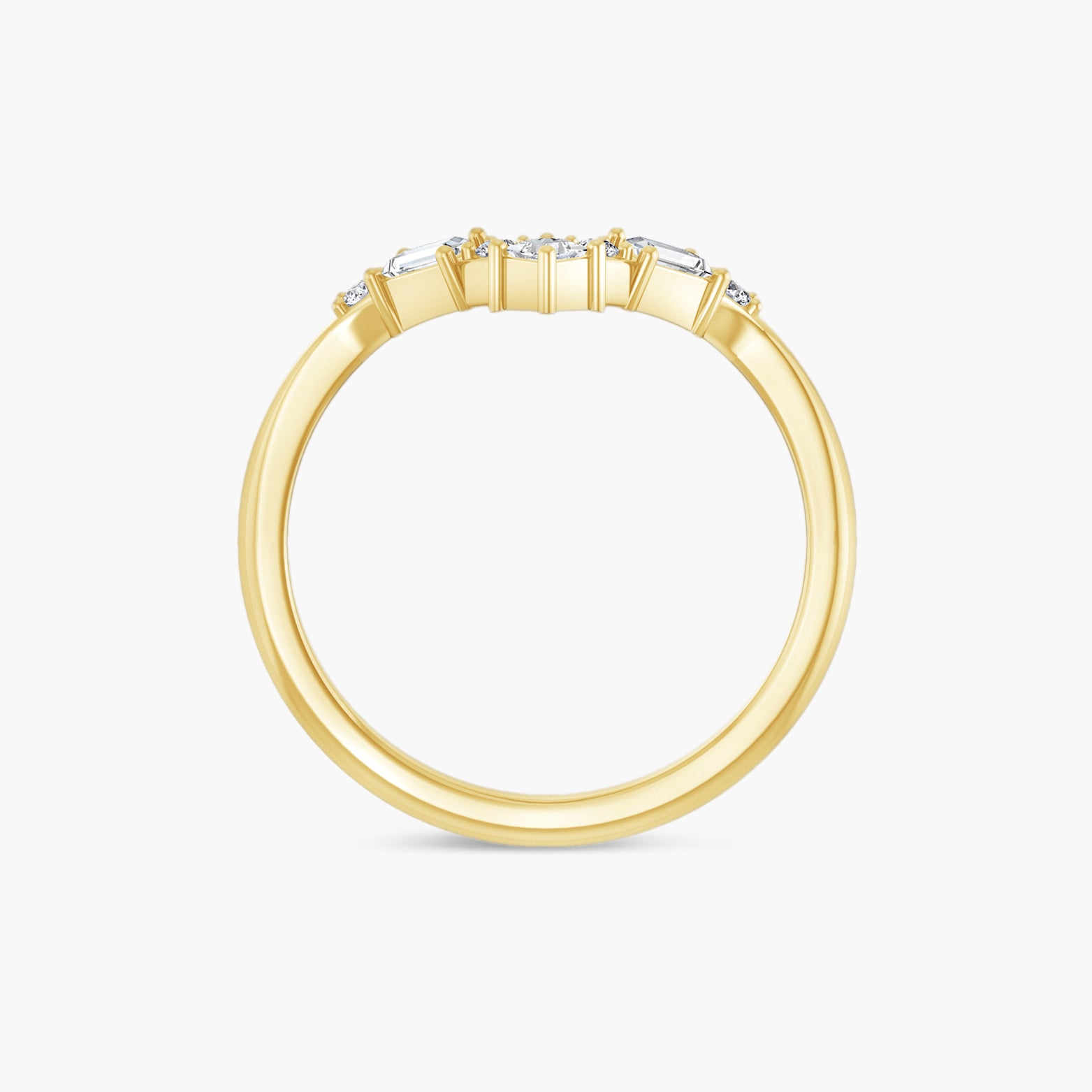 Lab-Grown Diamond Contour Band