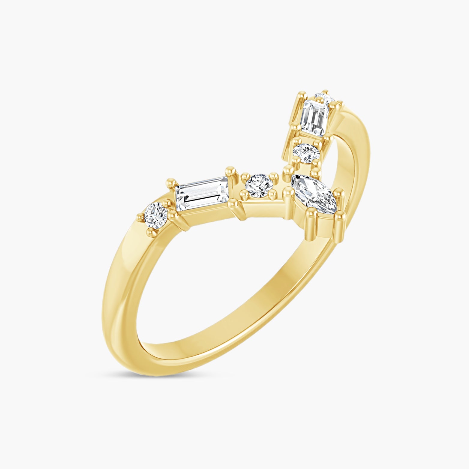 Lab-Grown Diamond Contour Band