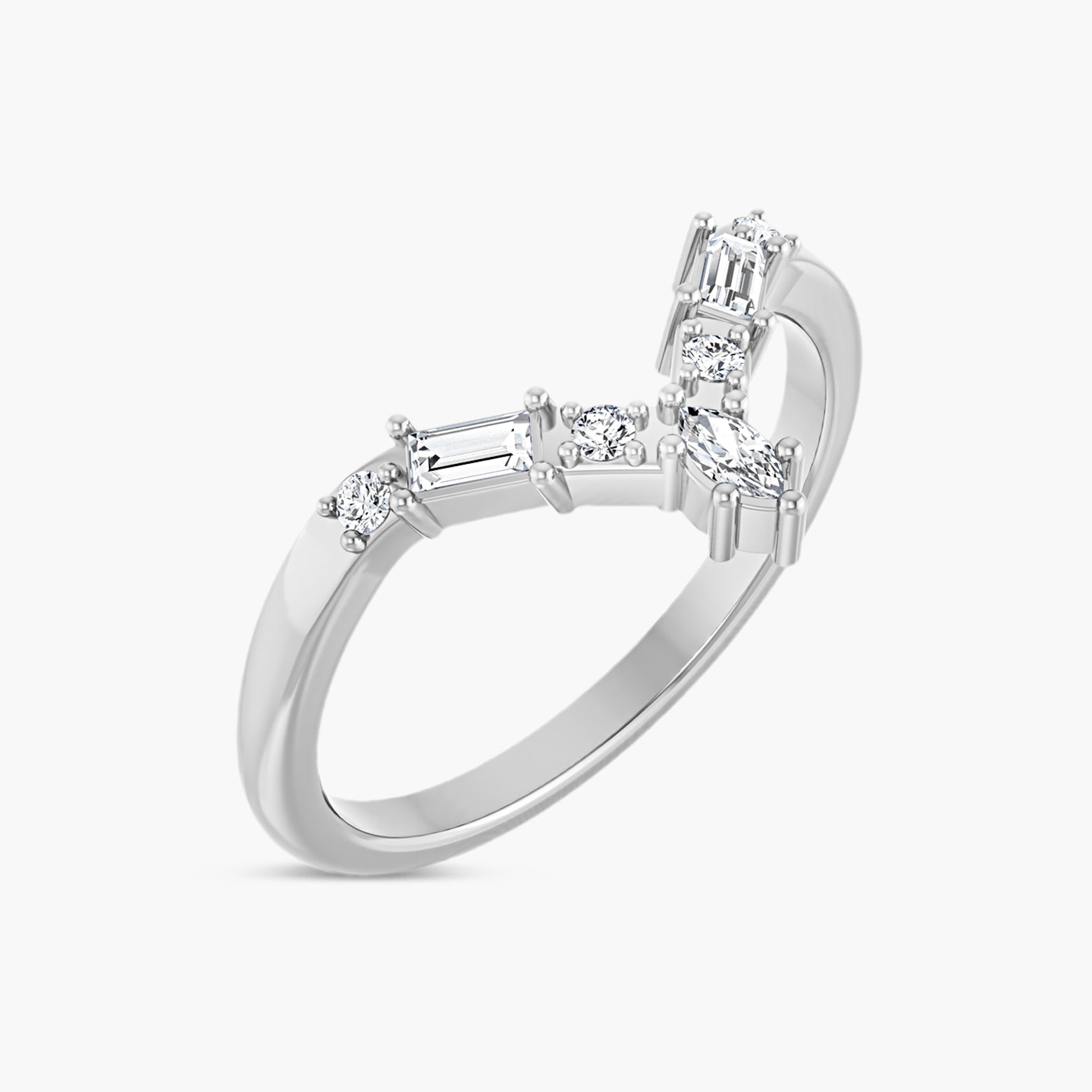 Lab-Grown Diamond Contour Band