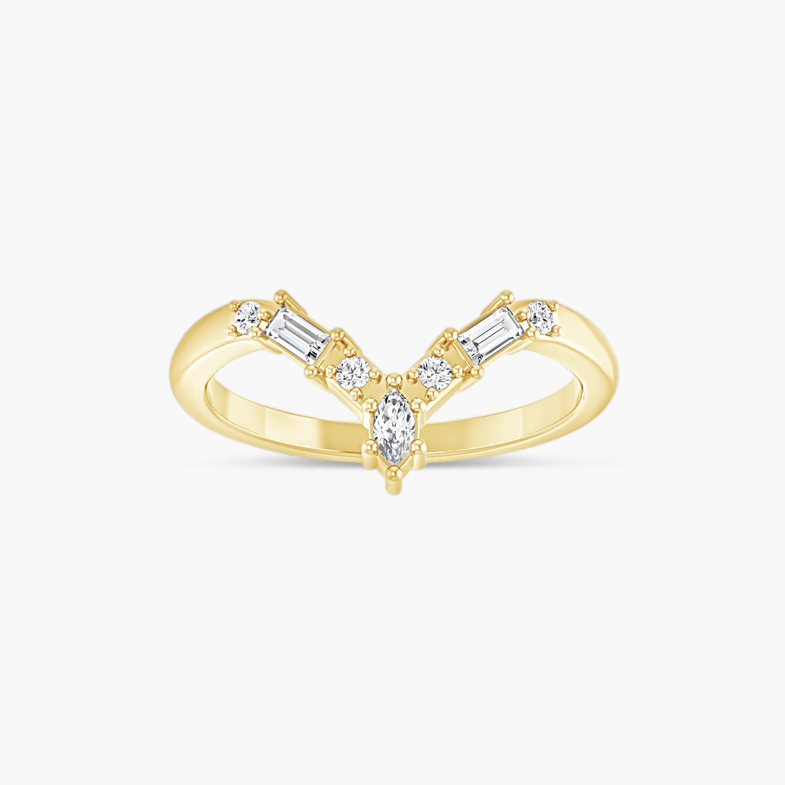 Lab-Grown Diamond Contour Band