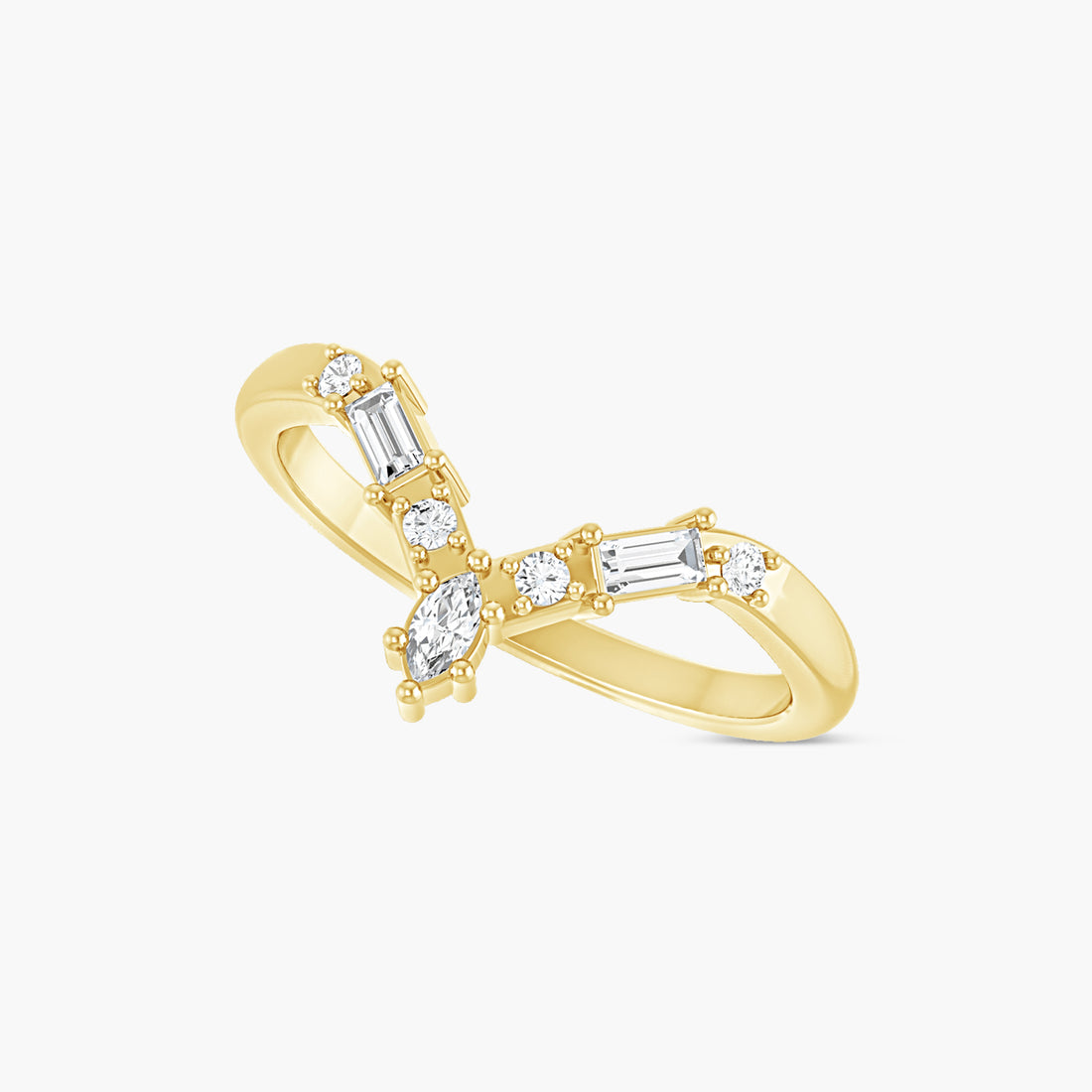 Lab-Grown Diamond Contour Band