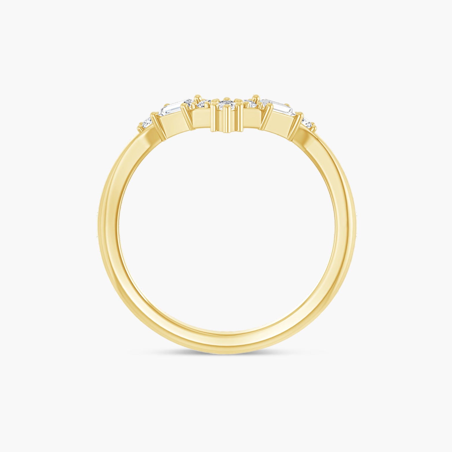 Lab-Grown Diamond Contour Band