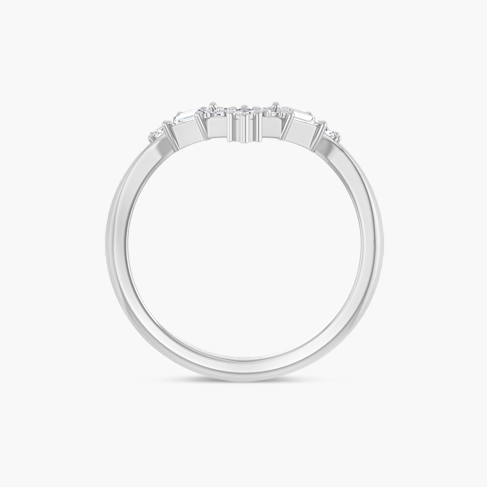 Lab-Grown Diamond Contour Band