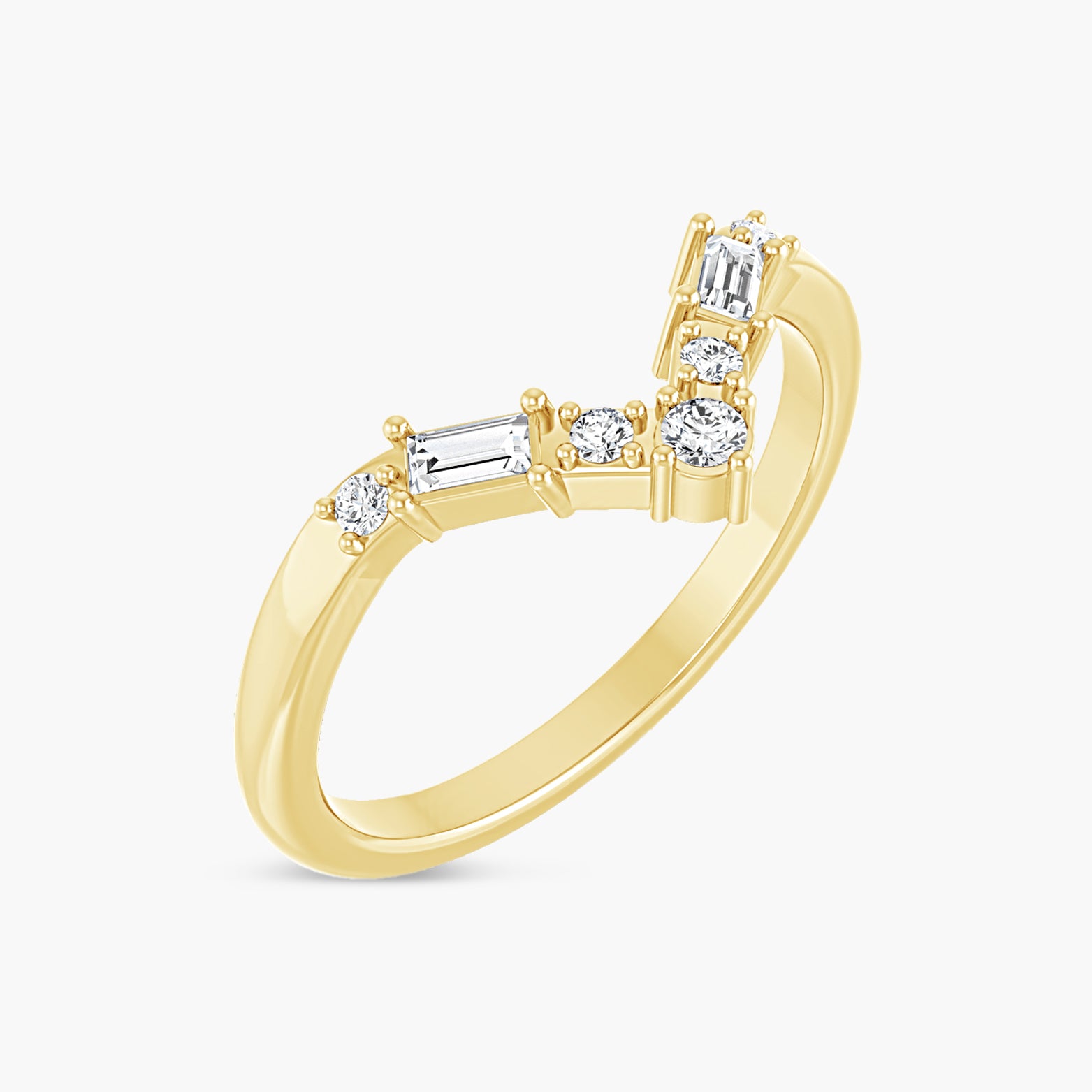 Lab-Grown Diamond Contour Band