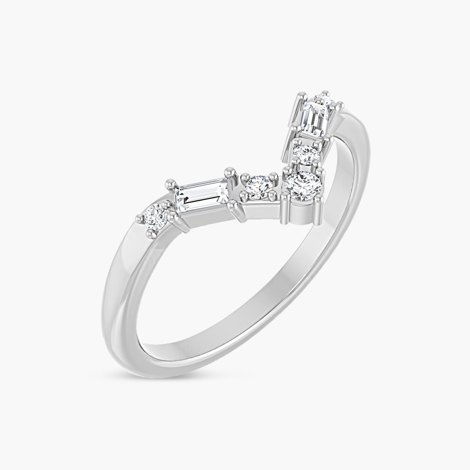 Lab-Grown Diamond Contour Band