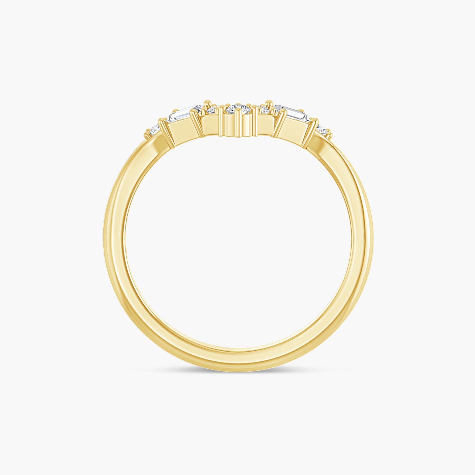 Lab-Grown Diamond Contour Band