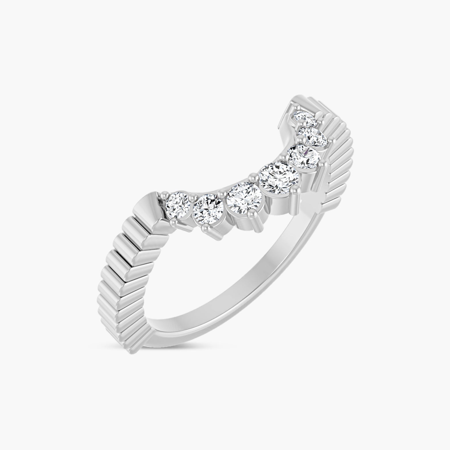 1/4 CTW Lab-Grown Diamond Contour Band