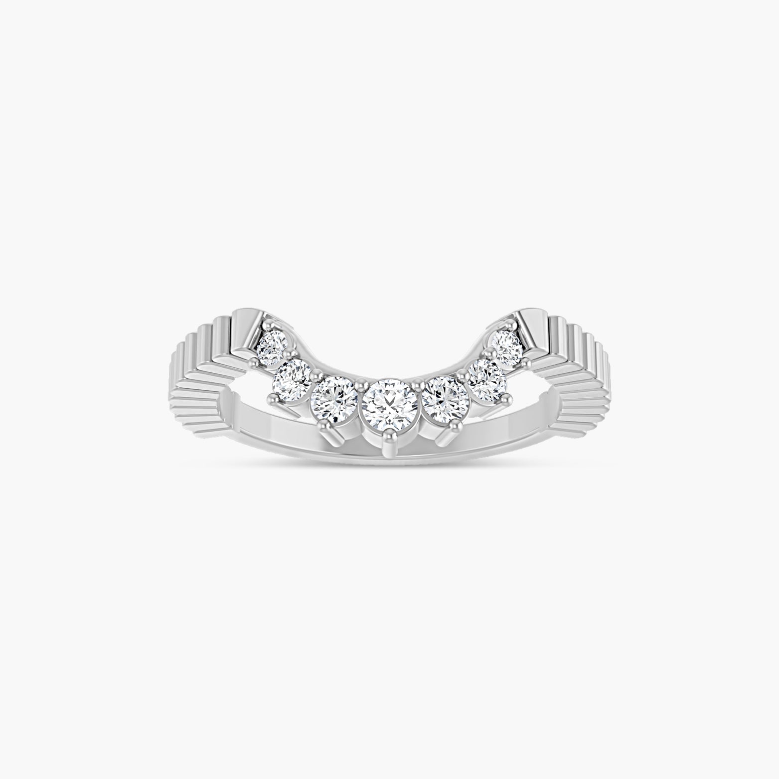 1/4 CTW Lab-Grown Diamond Contour Band