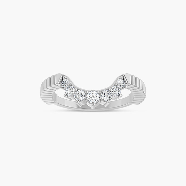 1/4 CTW Lab-Grown Diamond Contour Band