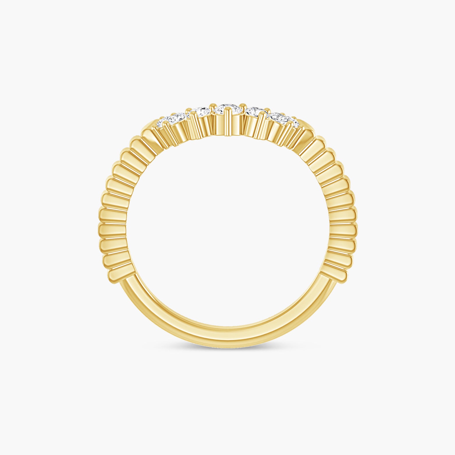 1/4 CTW Lab-Grown Diamond Contour Band