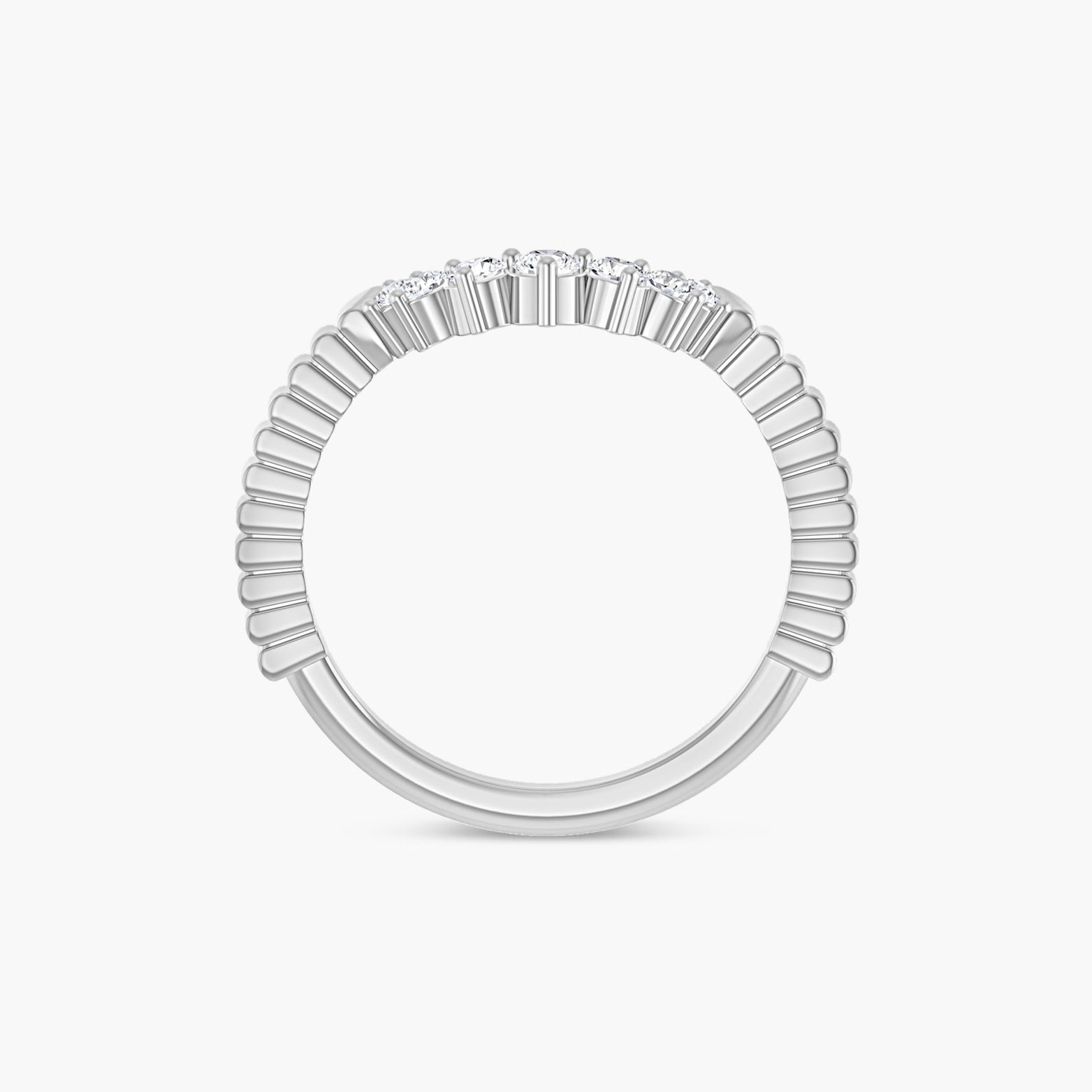 1/4 CTW Lab-Grown Diamond Contour Band