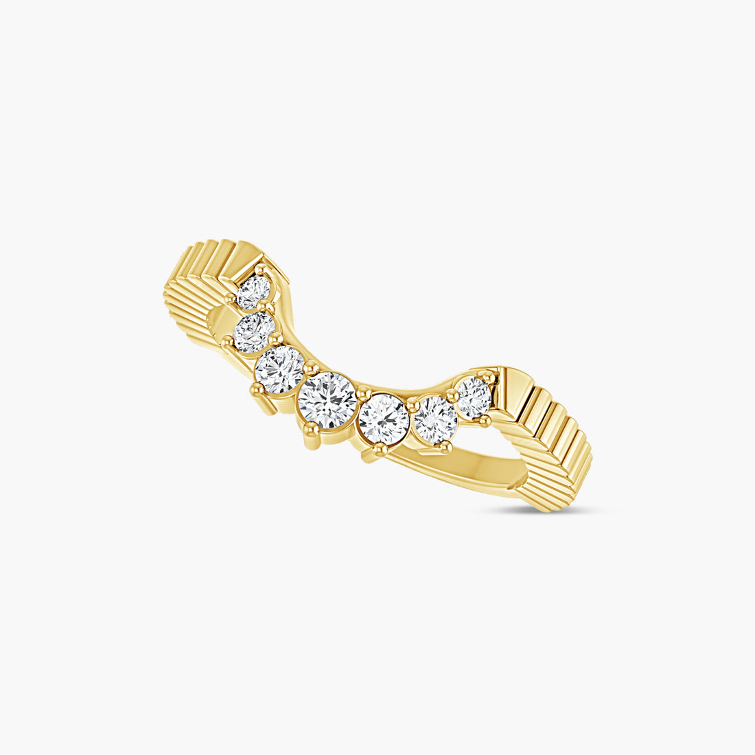 1/4 CTW Lab-Grown Diamond Contour Band