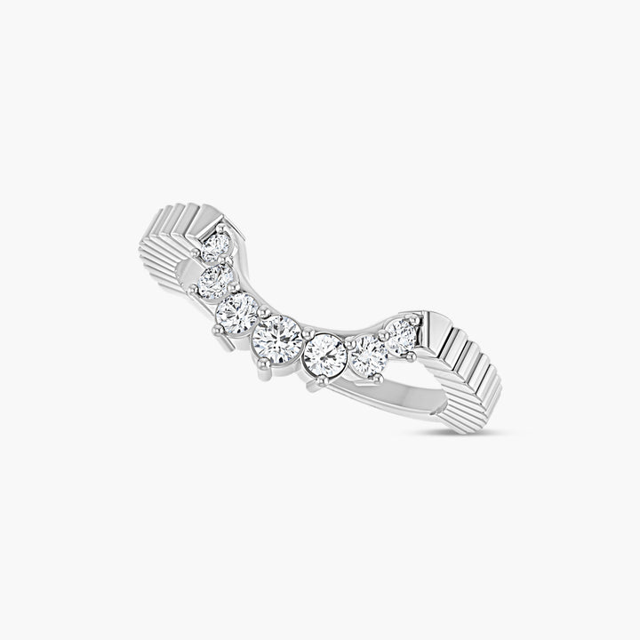 1/4 CTW Lab-Grown Diamond Contour Band