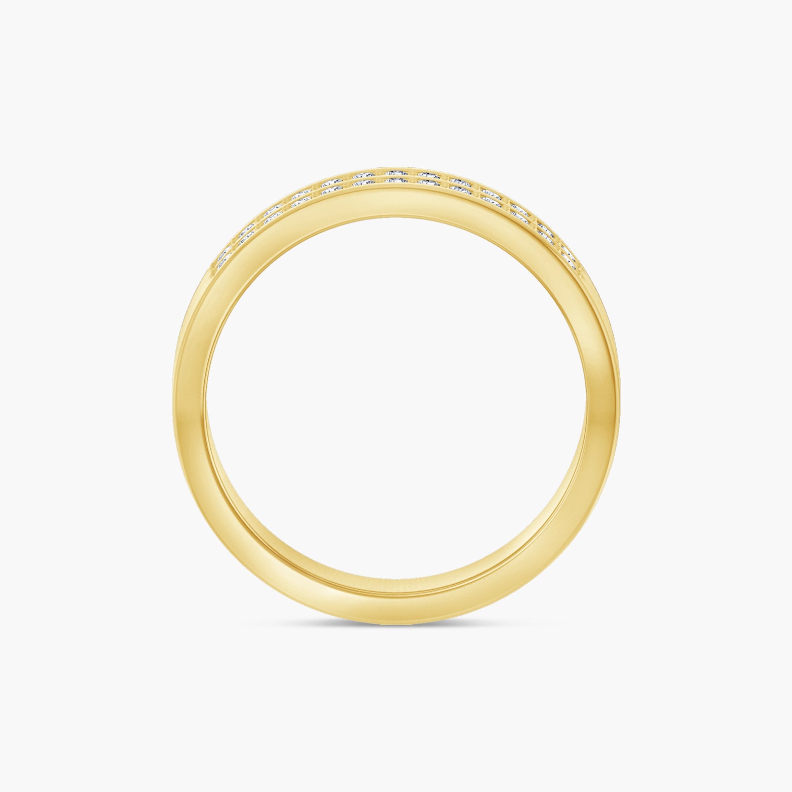 3/8 CTW Lab-Grown Diamond Double Row Tapered Band