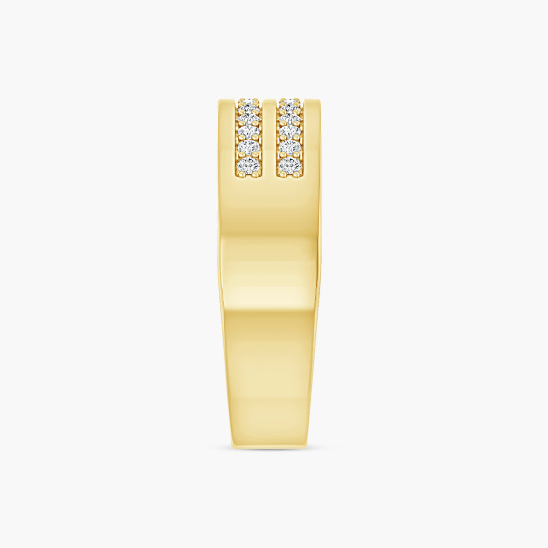 3/8 CTW Lab-Grown Diamond Double Row Tapered Band