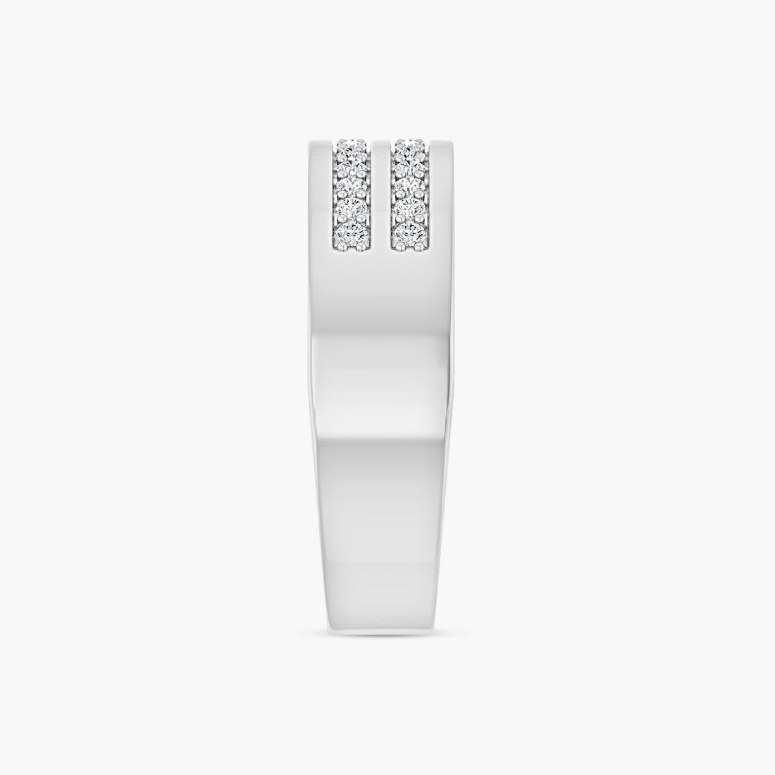 3/8 CTW Lab-Grown Diamond Double Row Tapered Band