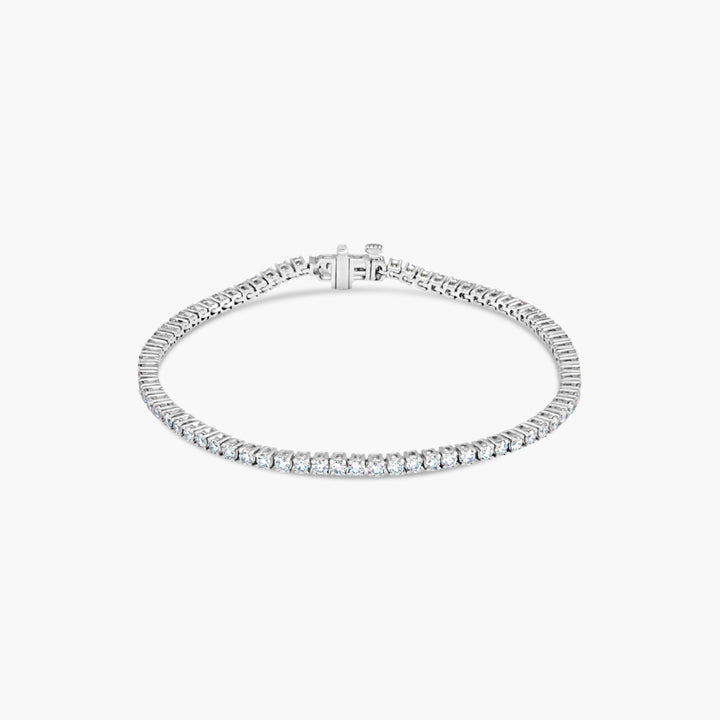 3 CTW Classic Lab-Grown Diamond Tennis Bracelet – 14K White Gold