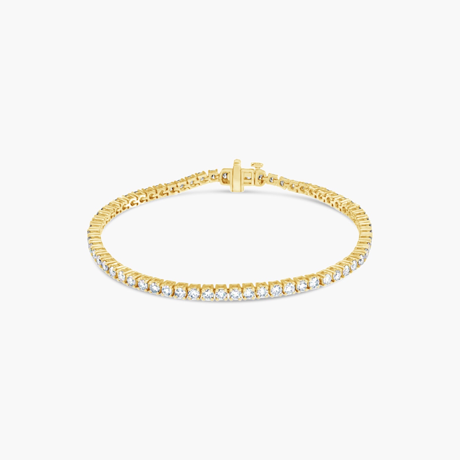 10 CTW Classic Diamond Tennis (DE, VVS2) – 14K Yellow Gold