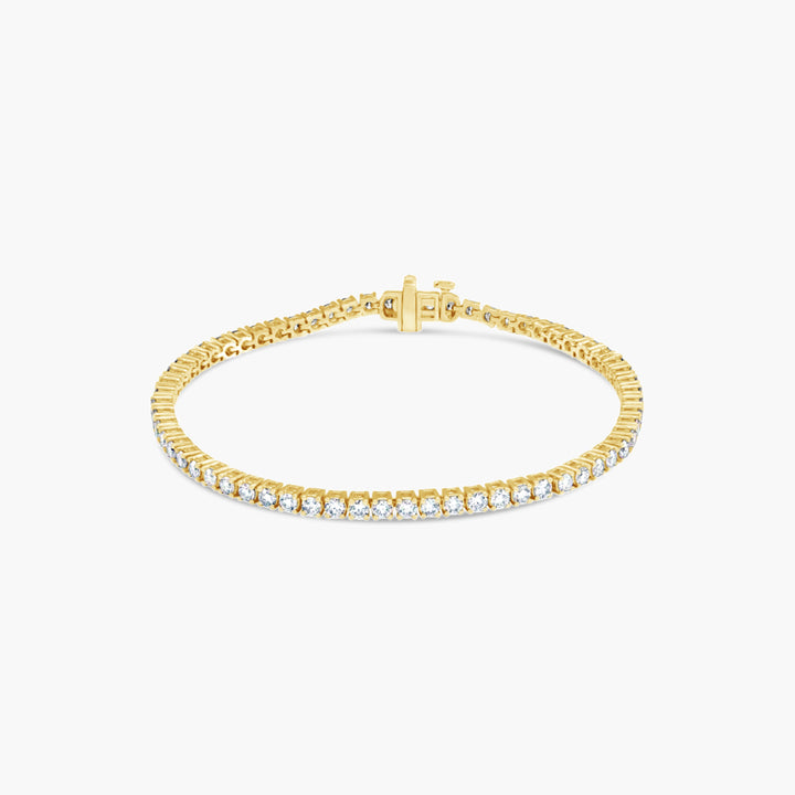 4 CTW Classic Lab-Grown Diamond Tennis Bracelet – 14K Yellow Gold