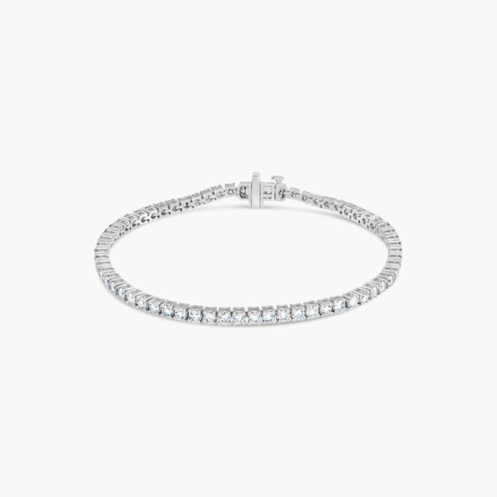 4 CTW Classic Lab-Grown Diamond Tennis Bracelet – 14K White Gold