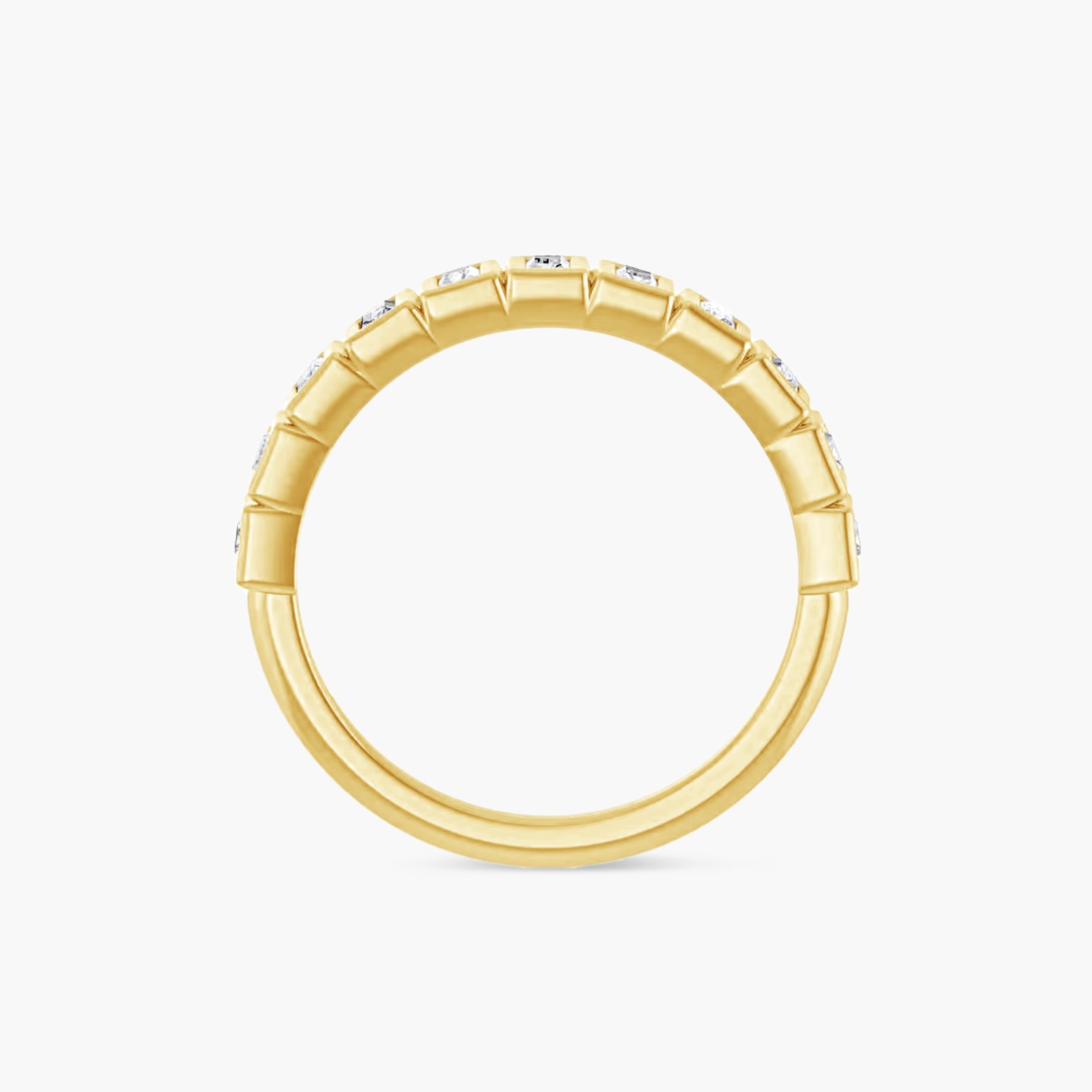 Straight Baguette Bezel-Set Anniversary Band