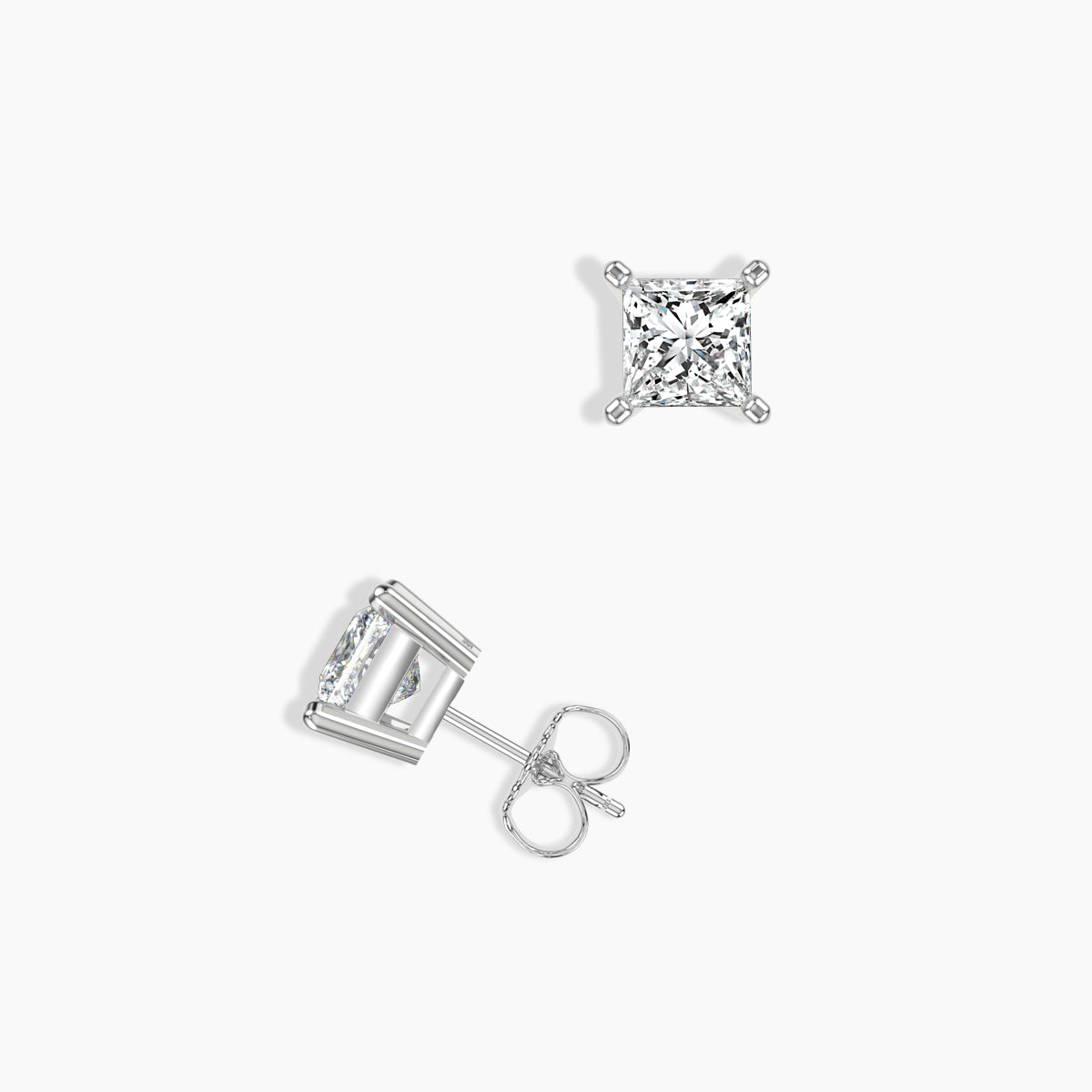 1 CTW Grown Diamond Stud Earrings in 14K Gold