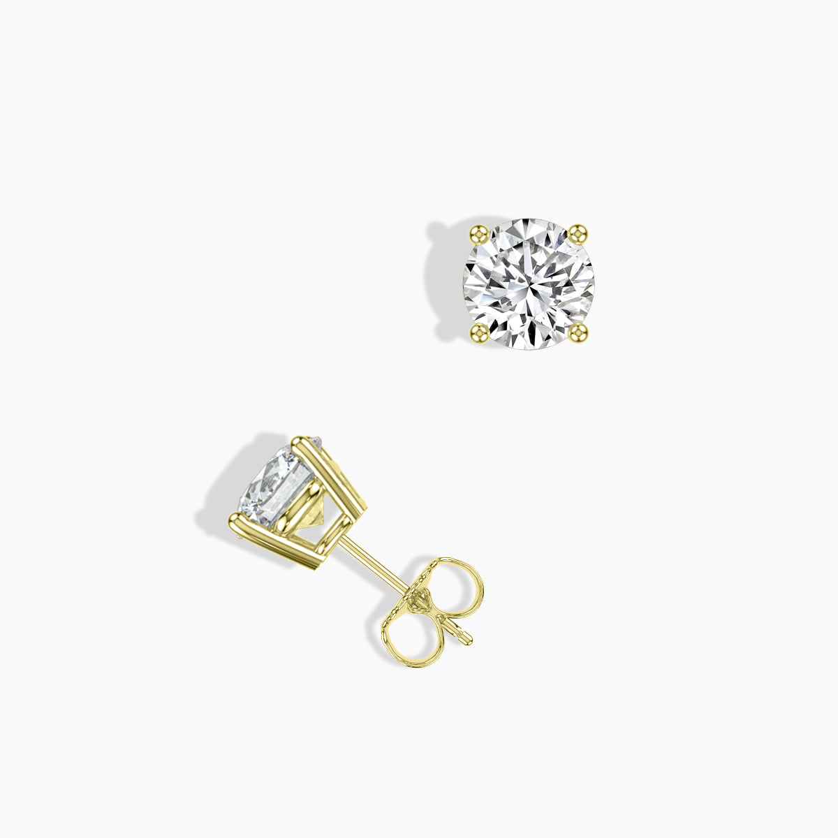1 CTW Grown Diamond Stud Earrings in 14K Gold